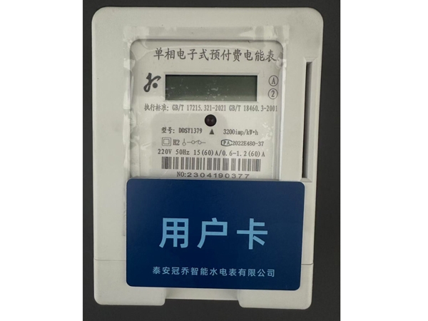 單相電子式預(yù)付費電能表